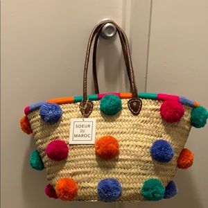 NWT handmade straw tote bag Soeur Du Maroc cute